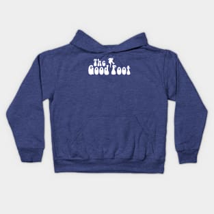 THE GOOD FOOT - (White logo / Blue outline) Kids Hoodie